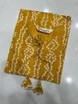 ATTRACTIVE HEAVY RAYON BANDHNI PRINT WORK WOMENS KURTI ONLY CASUAL WEAR WHOLESALE PRICE ETHNIC GARMENT (11)