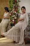 DESIGNER GEORGETTE DIGITAL PRINT WITH RUFFLE GOWN SAREE PARTY WEAR WHOLESALE PRICE TEXTILE GARMENT (11)