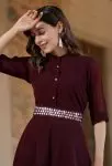 DESIGNER GEORGETTE MIRROR WORK TOP WITH BOTTOM PARTY WEAR WHOLESALE PRICE ETHNIC GARMENT (31)
