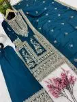 FANCY CHINON EMBROIDERY CODING DORI SEQUENCE WORK TOP PALAZZO WITH DUPATTA FESTIVAL WEAR WHOLESALE PRICE ETHNIC GARMENT (3)