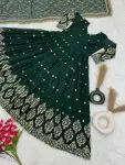 FANCY GEORGETTE EMBROIDERY SEQUENCE WORK GOWN WITH DUPATTA FESTIVAL WEAR WHOLESALE PRICE ETHNIC GARMENT (1)