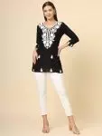FASHIONABLE RAYON CHICKENKARI WORK ONLY KURTI CASUAL WEAR WHOLESALE PRICE ETHNIC GARMENT (5)