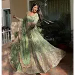 LATEST CHINON SILK EMBROIDERY SEQUENCE WORK GOWN BOTTOM WITH DUPATTA PARTY WEAR WHOLESALE PRICE ETHNIC GARMENT (3)