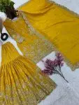 MOST PICKED CHINON SILK EMBROIDERY SEQUENCE WORK TOP SHARARA WITH DUPATTA FESTIVAL WEAR WHOLESALE PRICE ETHNIC GARMENT (17)