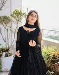 FANCY GEORGETTE LINNING WORK GOWN PANT WITH DUPATTA FESTIVAL WEAR WHOLESALE PRICE ETHNIC GARMENT (7)