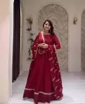 DESIGNER CHININ EMBROIDERY SEQUENCE WORK FULL SLEEVE WITH PAD GOWN BOTTOM WITH DUPATTA PARTY WEAR WHOLESALE PRICE ETHNIC GARMENT (7)